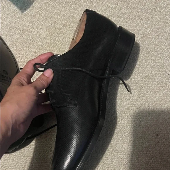 Grenson Black Perforated Derbys